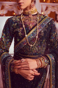 Pakistani Black Embellished Net Saree (2-Piece) - Image 6