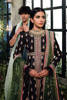 Pakistani Black Embroidered Raw Silk Peshwas Dress (3-Piece) - Image 10