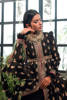 Pakistani Black Embroidered Raw Silk Peshwas Dress (3-Piece) - Image 6