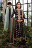 Pakistani Black Embroidered Raw Silk Peshwas Dress (3-Piece) - Image 9