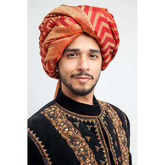 Jet Black Zardozi Velvet Groom Sherwani (3-Piece) - Image 3