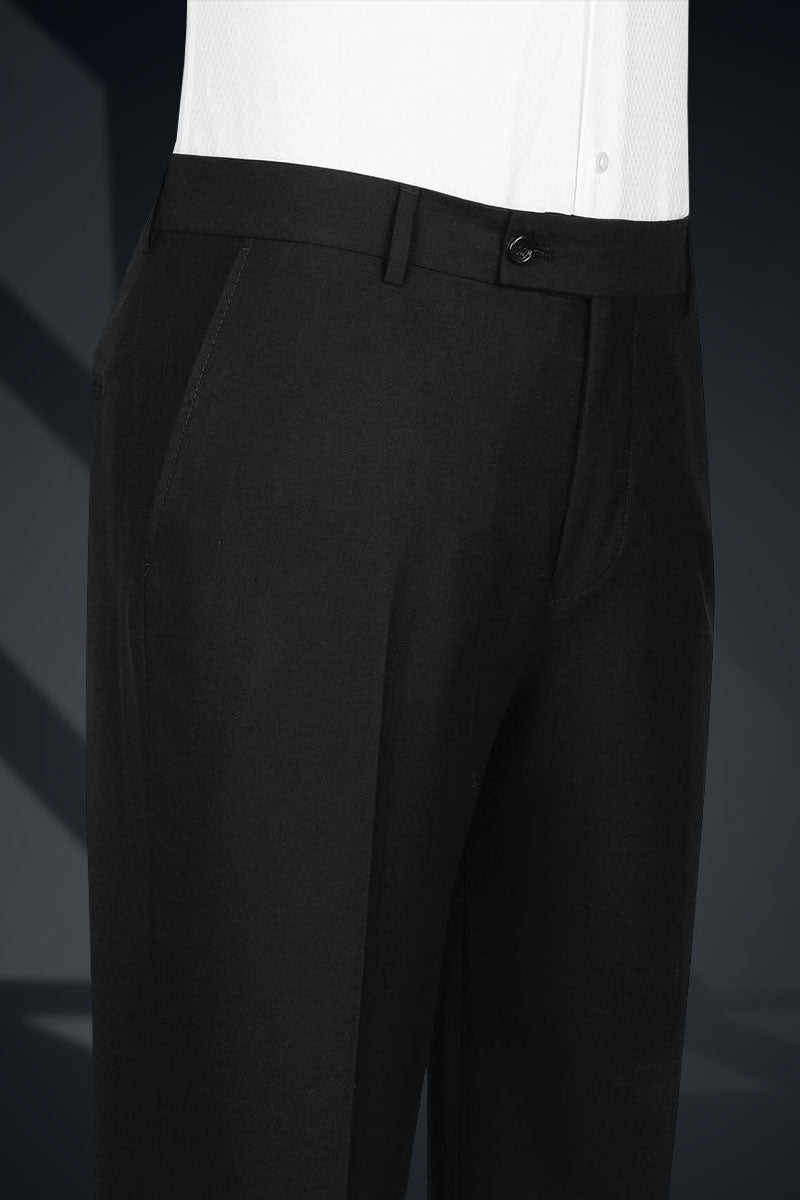 Midnight Black Satin-Accented Italian Tuxedo Suit (2-Piece) - Image 4