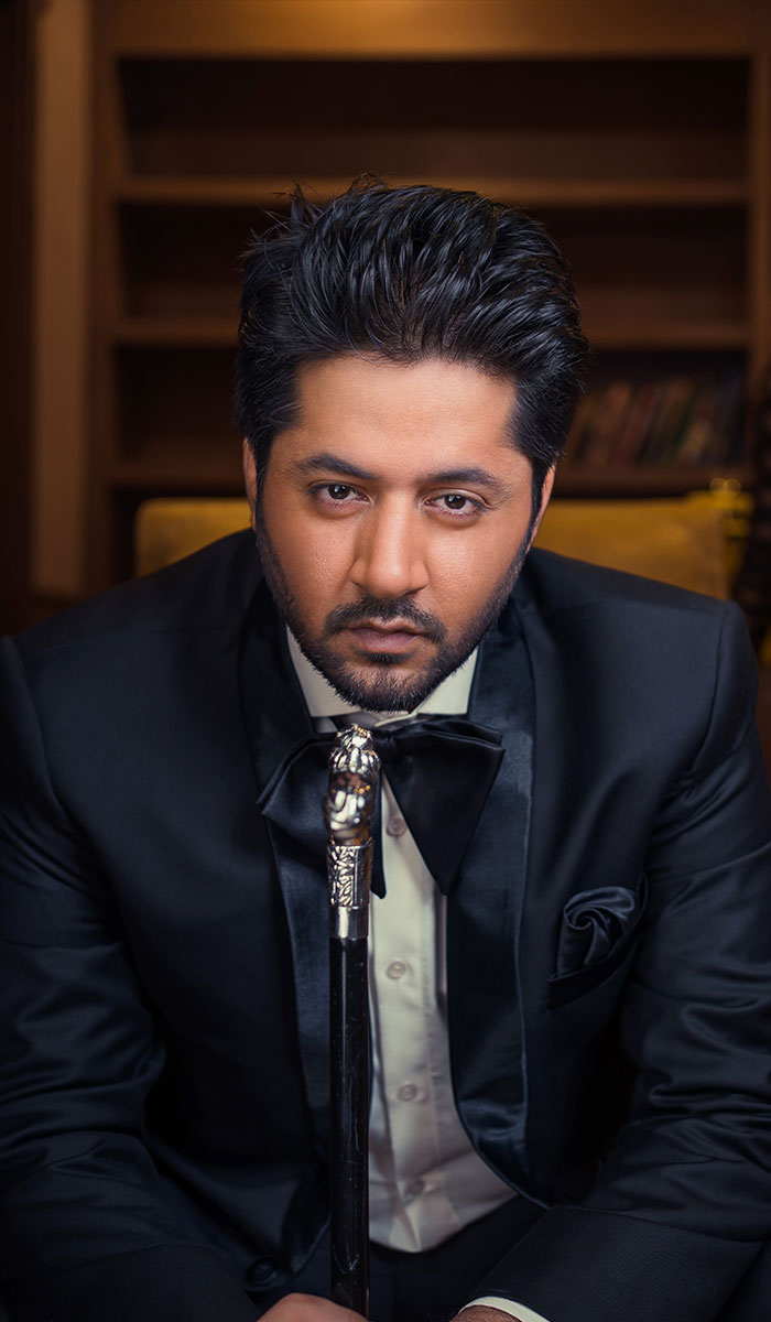 Black Satin Lapel Wool Tuxedo Suit (3-Piece) - Image 2