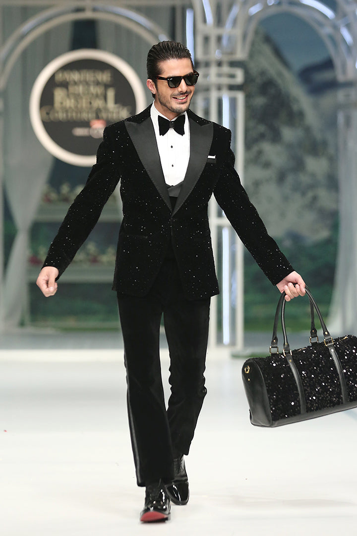 Black Cut Dana Velvet Tuxedo (2-Piece) - Image 2