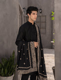Black Embroidered Wash & Wear Kurta Trouser (2-Piece) - Image 4