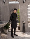 Black Embroidered Wash & Wear Kurta Trouser (2-Piece) - Image 8