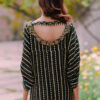 Pakistani Black Sequinned Chiffon Kaftan (1-Pc) - Image 4