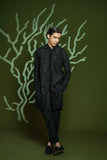 Black Embroidered Blended Kurta Set (2-Piece) - Image 4