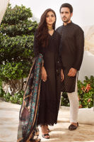 Black Schiffli Cotton Kurta Set (2-Piece) - Image 3