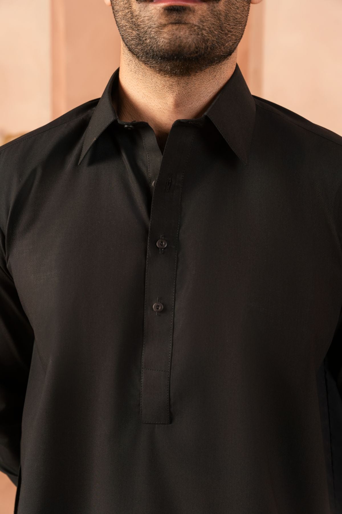 Raven Black Luxury Blended Shalwar Kameez (2-Piece) - Image 5