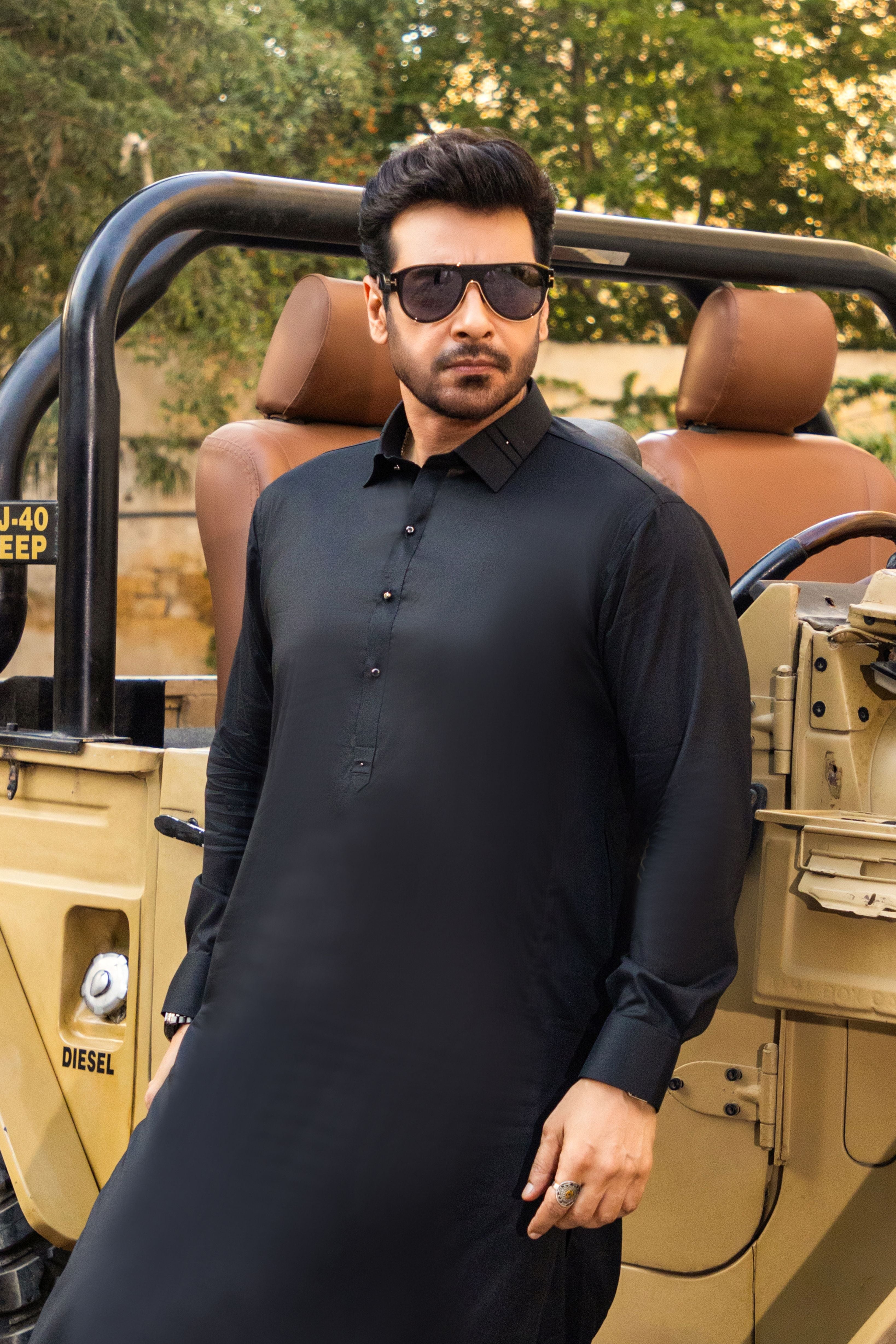 Black Boom Boom Cotton Shalwar Kameez (2-Piece) - Image 2