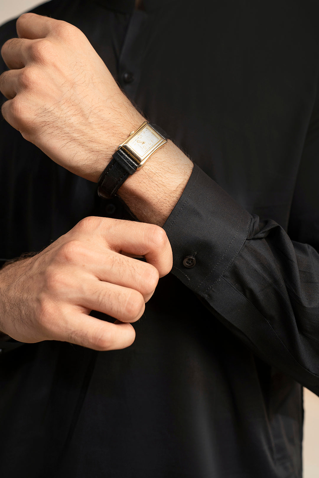 Black Cotton Shalwar Kameez (2-Piece) - Image 3