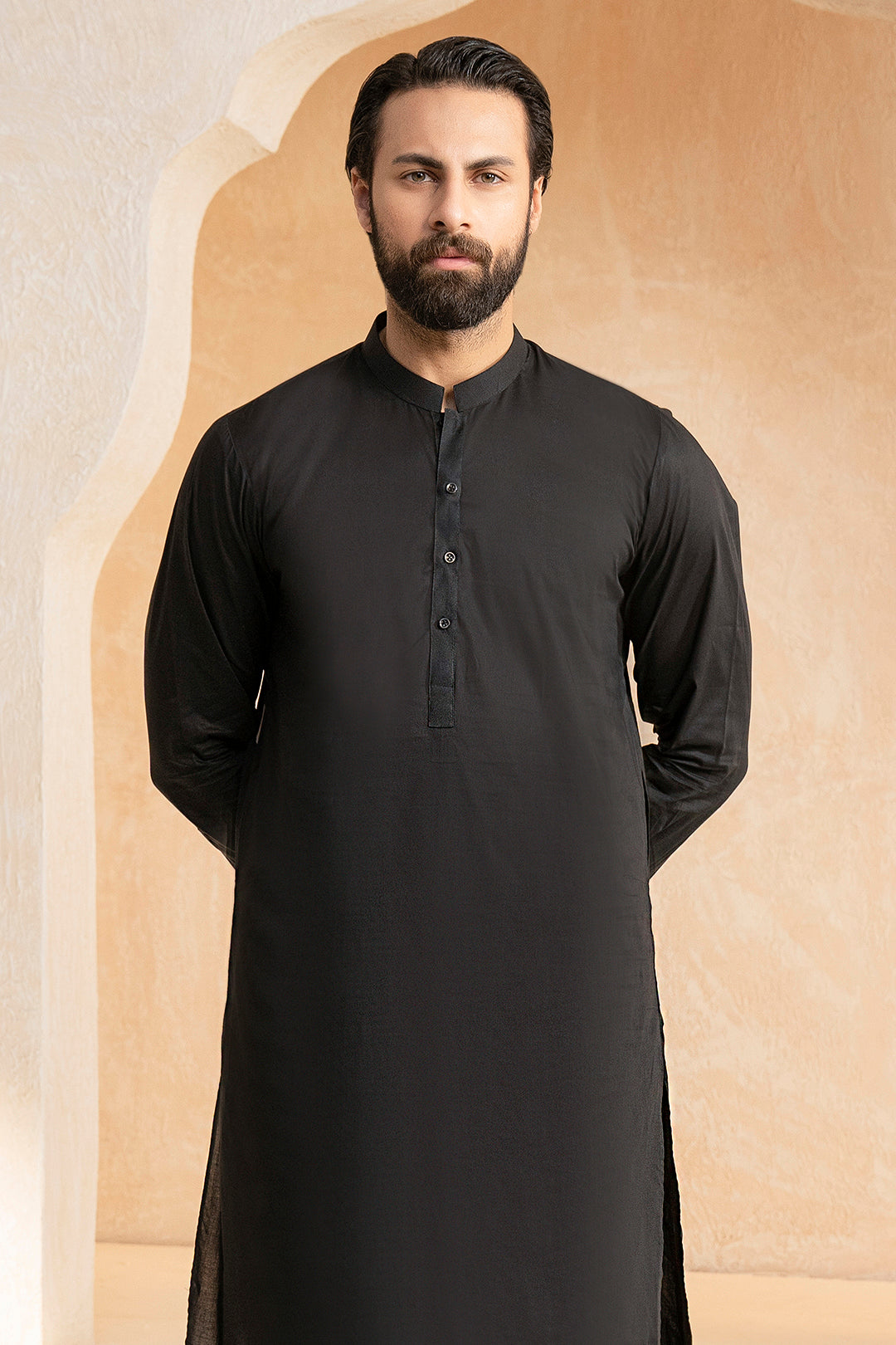 Black Cotton Shalwar Kameez (2-Piece) - Image 5