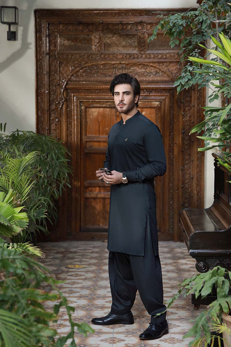 Black Egyptian Cotton Shalwar Kameez (2-Piece) - Image 3
