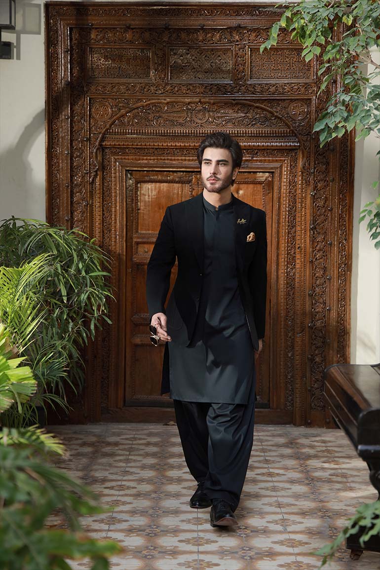 Black Egyptian Cotton Shalwar Kameez (2-Piece) - Image 6
