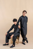 Black Patti Detailed Wash & Wear Shalwar Kameez (2-Piece) - Image 4