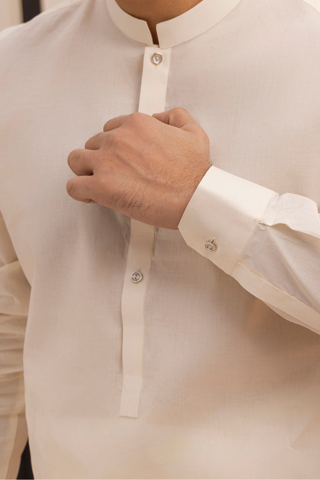 Black Wash & Wear Shalwar Kameez Fabric (2-Piece) - Image 123