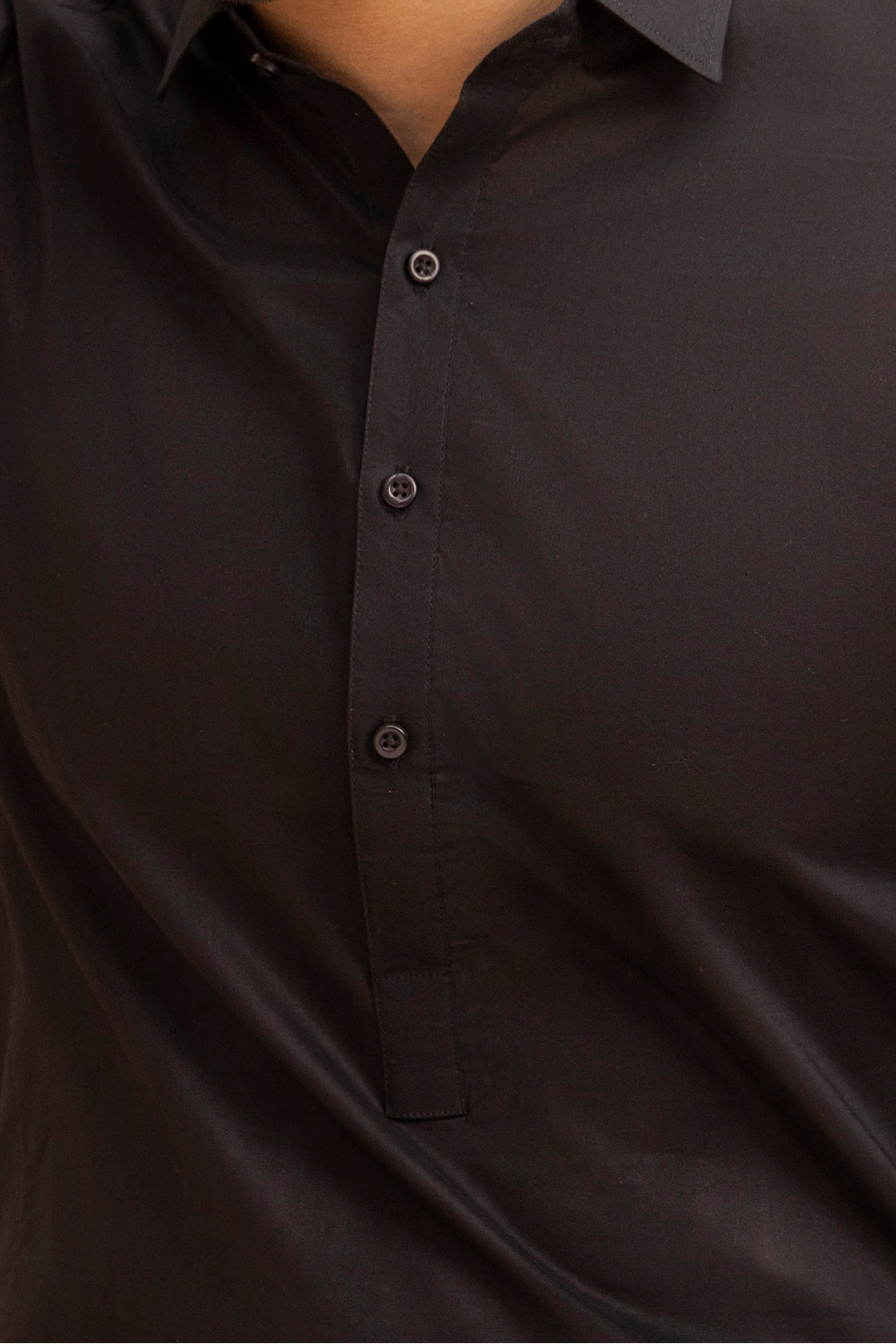 Black Wash & Wear Shalwar Kameez Fabric (2-Piece) - Image 131