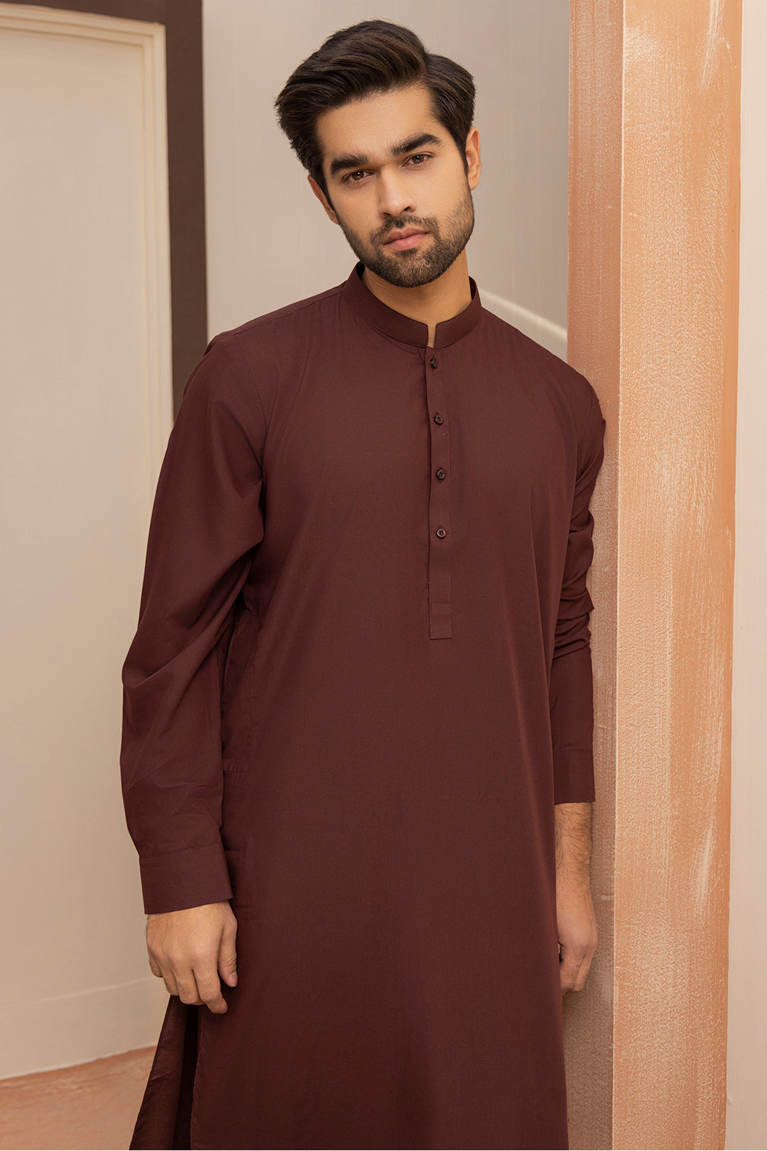 Black Wash & Wear Shalwar Kameez Fabric (2-Piece) - Image 17