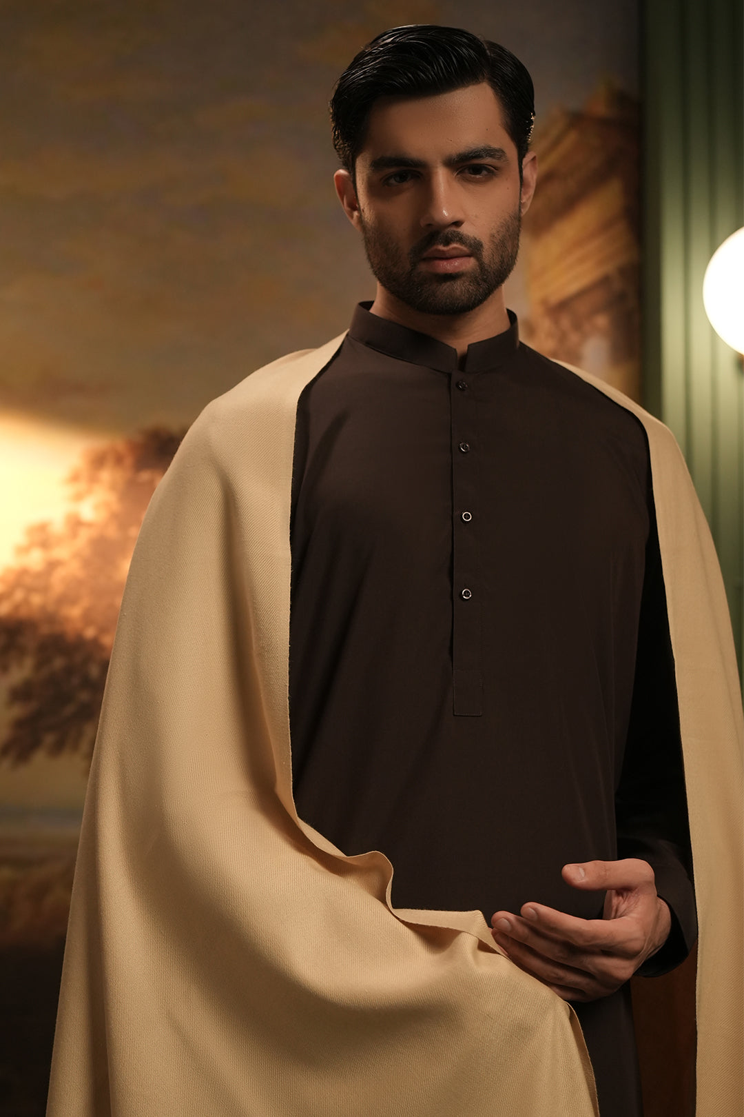 Black Wash & Wear Shalwar Kameez Fabric (2-Piece) - Image 23