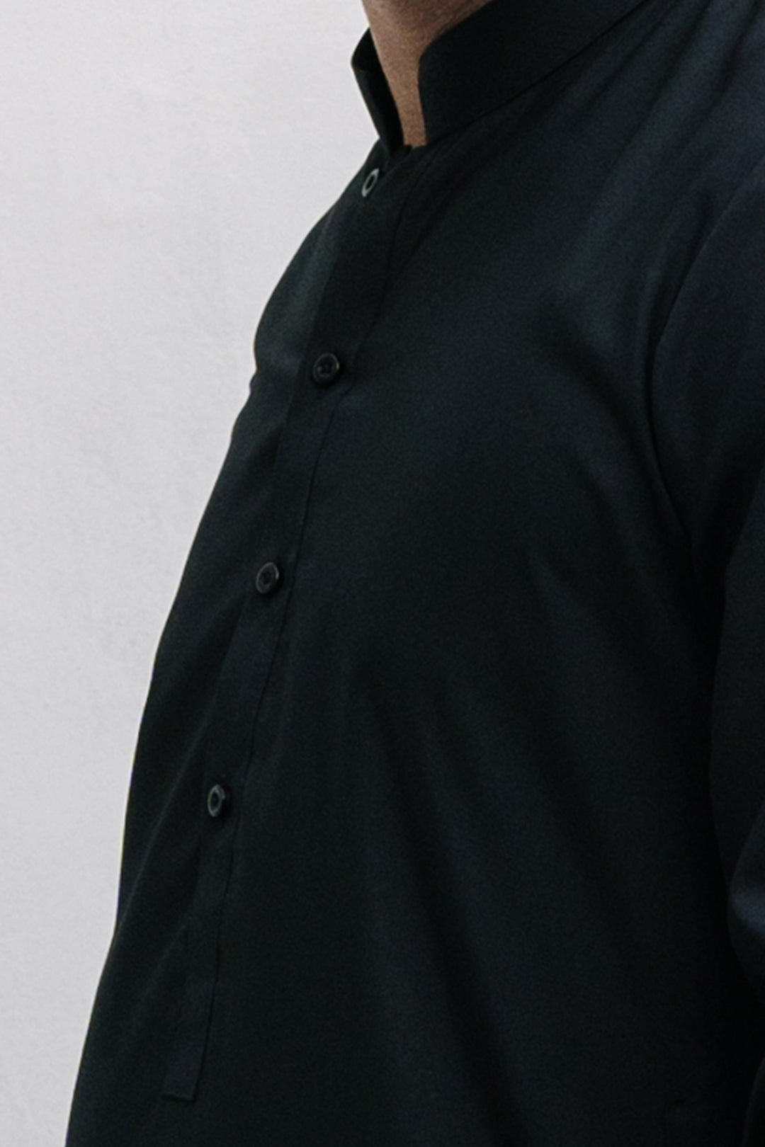 Black Wash & Wear Shalwar Kameez Fabric (2-Piece) - Image 88