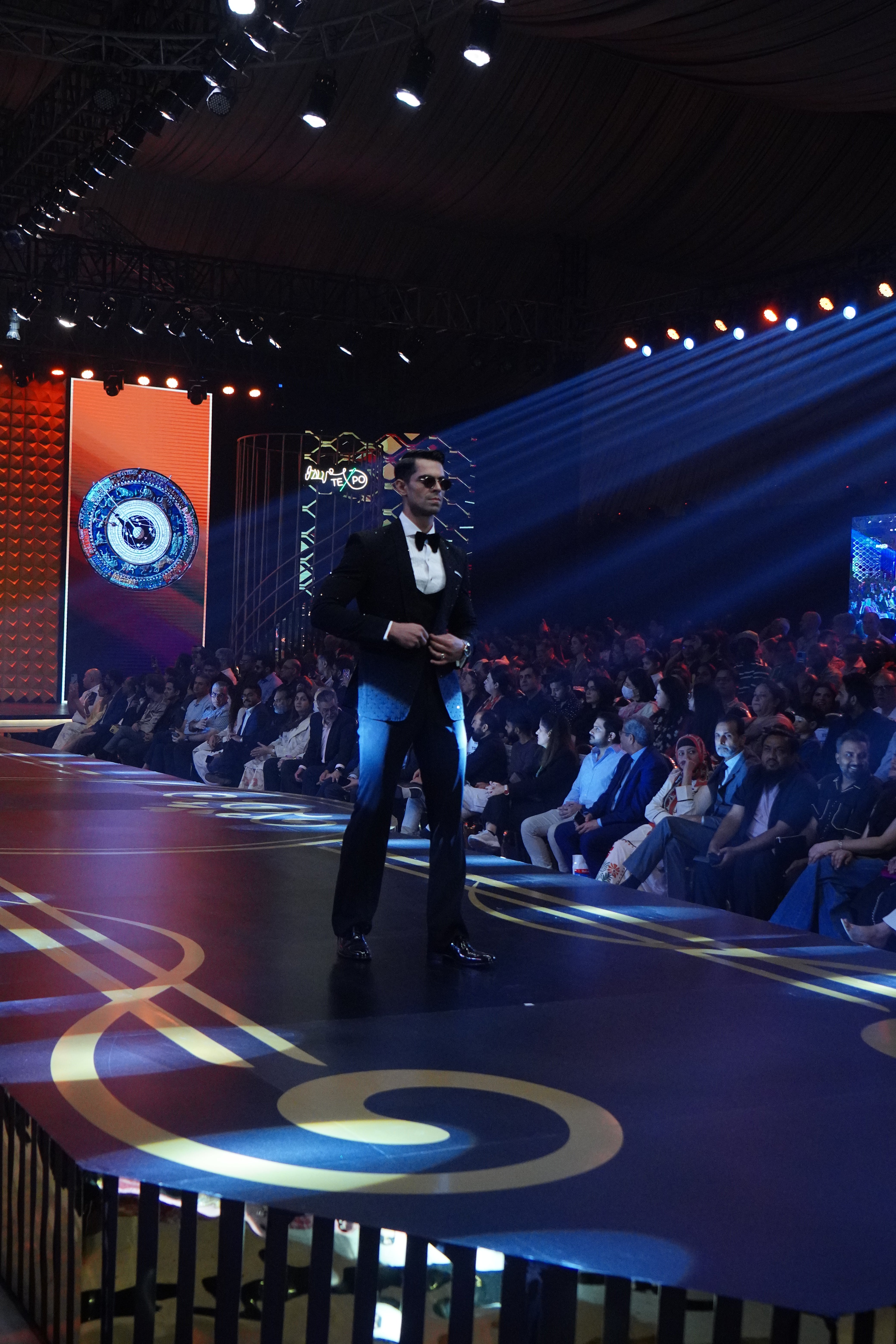 Black Hand-Embellished Wool Tuxedo (3-Piece) - Image 4