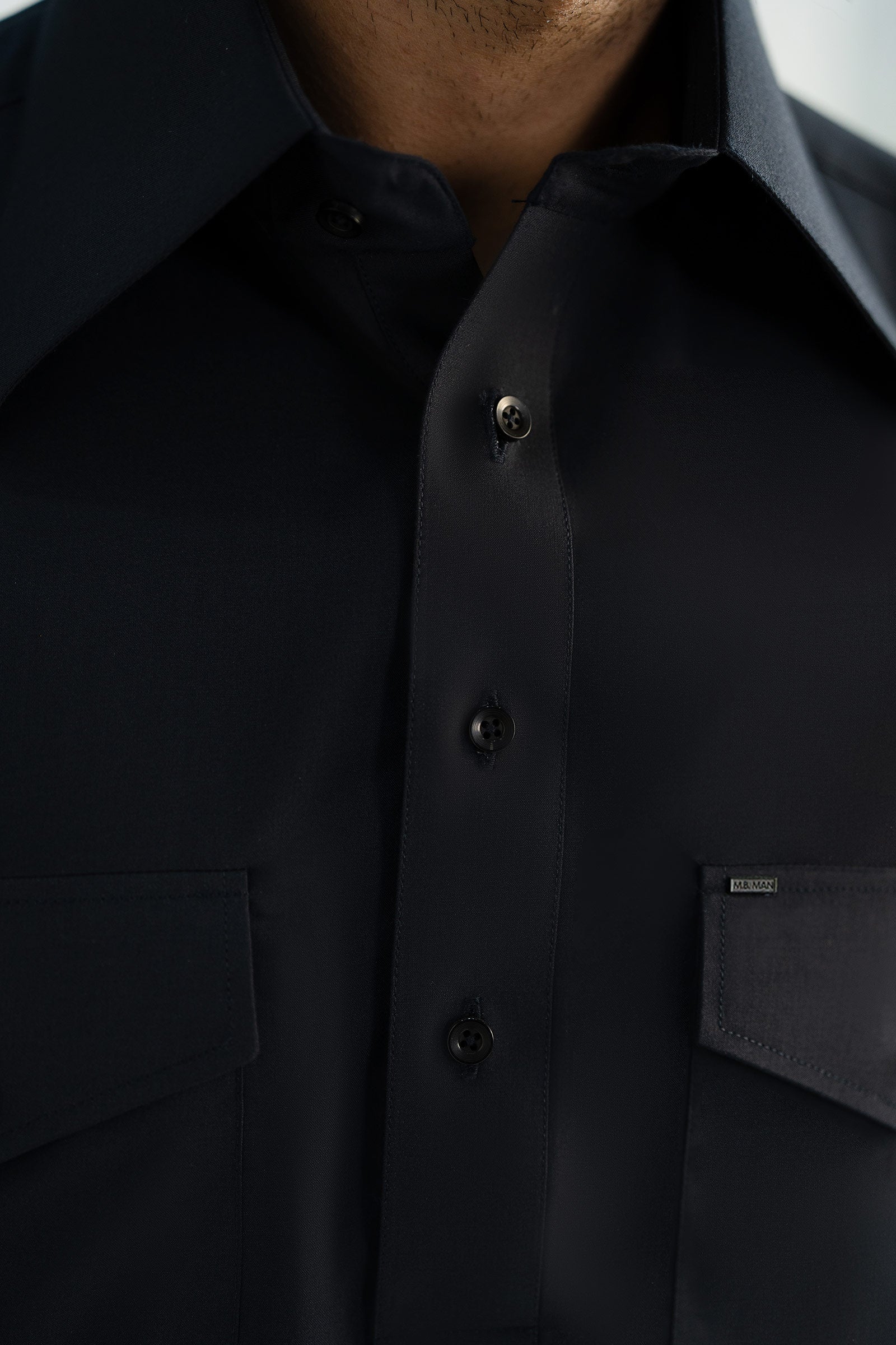 Black Cotton Pathani Suit (2-Piece) - Image 6