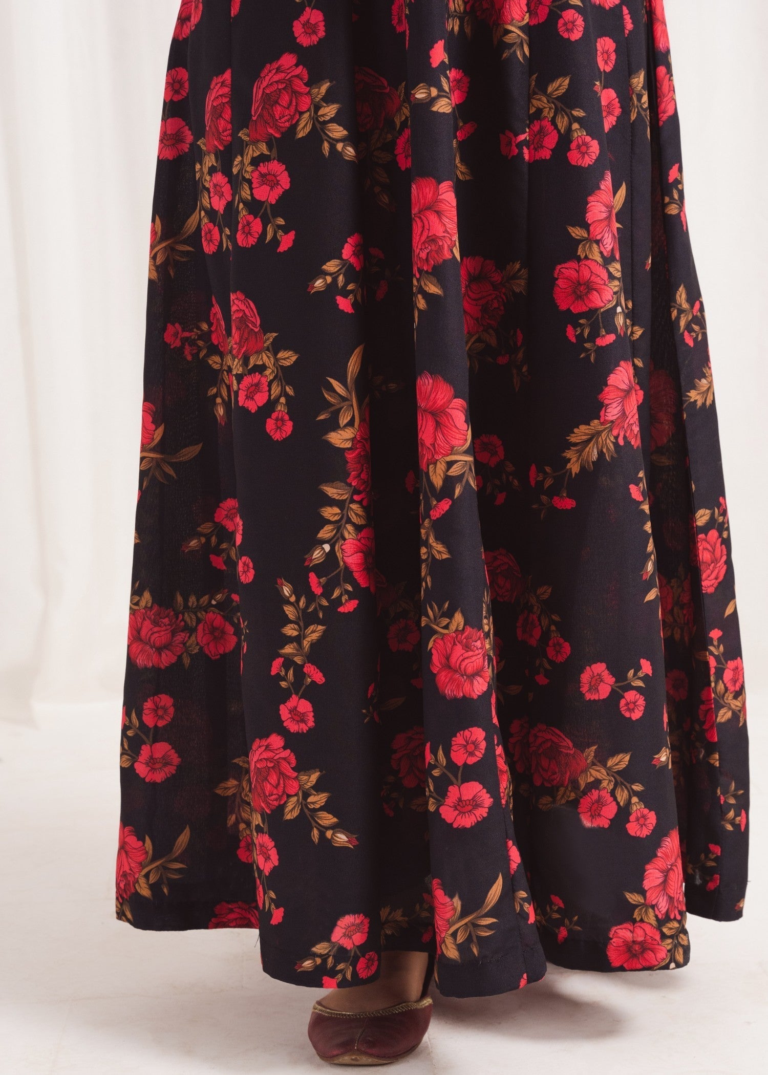 Black Printed Poly Lawn Pishwas (2-Piece) - Image 9