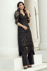 Black Embroidered Cotton Net Kurta (2-Piece) - Image 5