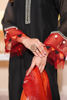 Black Embroidered Cotton Organza Salwar Kameez (3-Piece) - Image 5