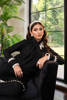 Pakistani Black Embroidered Jacquard Salwar Kameez (2-Piece) - Image 4