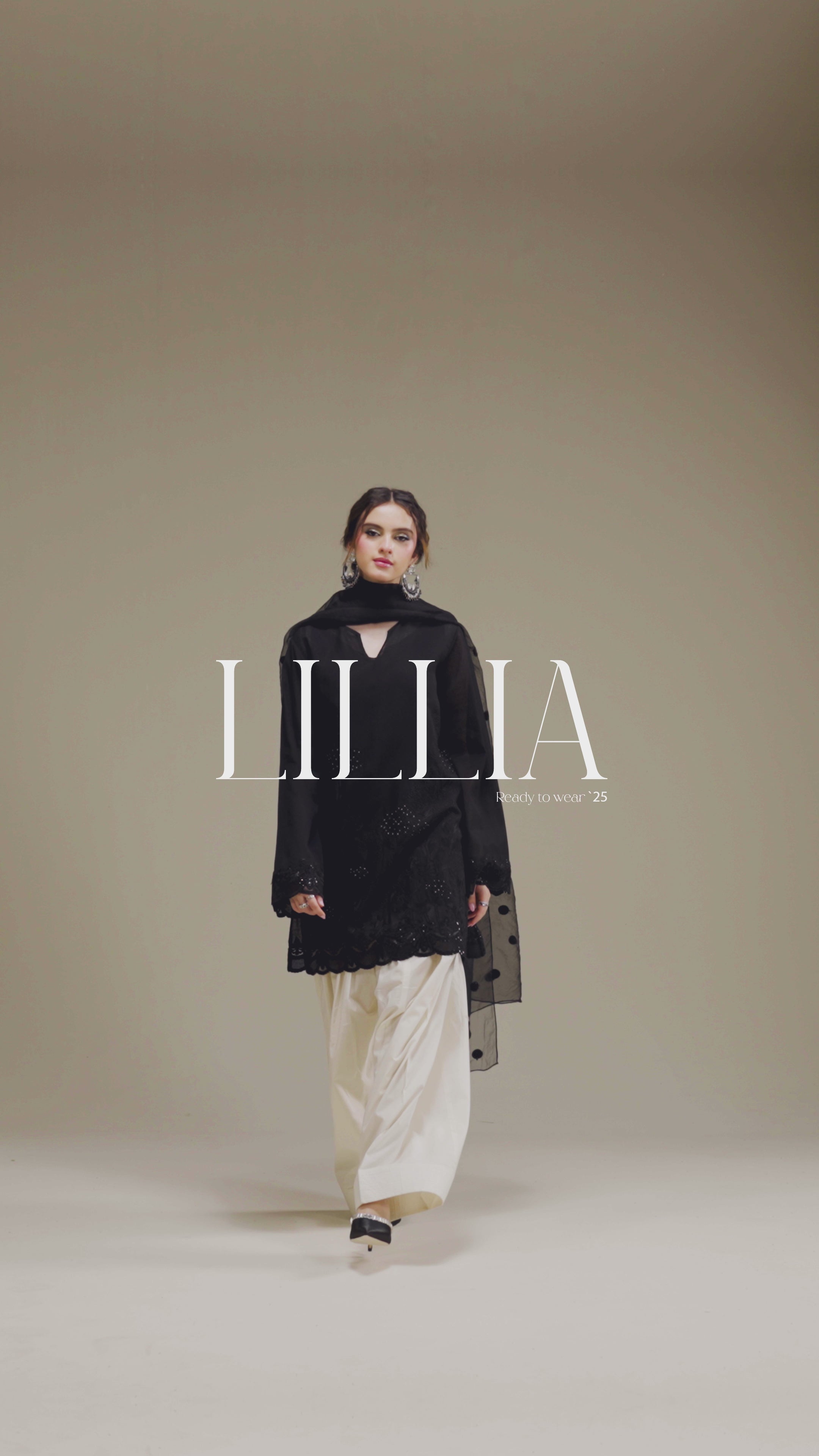 Black Embroidered Karandi Short Shirt (3-Piece) - Image 13