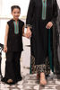 Black Swarovski Embroidered Korean Silk Salwar Kameez (3-Piece) - Image 11