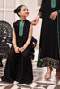 Black Swarovski Embroidered Korean Silk Salwar Kameez (3-Piece) - Image 12