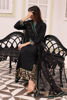Black Swarovski Embroidered Korean Silk Salwar Kameez (3-Piece) - Image 4