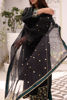Black Swarovski Embroidered Korean Silk Salwar Kameez (3-Piece) - Image 8