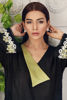 Pakistani Black Embroidered Linen A-Line Shirt (2-Piece) - Image 4