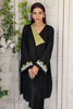 Pakistani Black Embroidered Linen A-Line Shirt (2-Piece) - Image 5