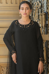 Pakistani Black Crystal-Embellished Kurta Set (3-Piece) - Image 6