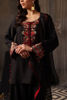 Pakistani Black Embroidered Korean Raw Silk Salwar Kameez (3-Piece) - Image 3