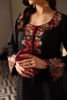 Pakistani Black Embroidered Korean Raw Silk Salwar Kameez (3-Piece) - Image 7
