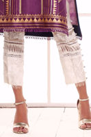 Black Hand Block Printed Silk Salwar Kameez (2-Piece) - Image 8