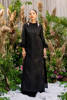 Pakistani Black Embroidered Pure Raw Silk Salwar Kameez (2-Piece) - Image 2
