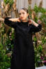 Pakistani Black Embroidered Pure Raw Silk Salwar Kameez (2-Piece) - Image 3