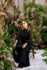 Pakistani Black Embroidered Pure Raw Silk Salwar Kameez (2-Piece) - Image 6