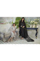 Pakistani Ebony Embroidered Shisha Silk Salwar Kameez (3-Piece) - Image 10