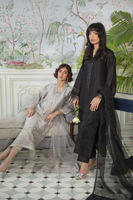 Pakistani Ebony Embroidered Shisha Silk Salwar Kameez (3-Piece) - Image 9