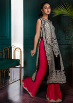 Pakistani Black Silver Embroidered Long Kameez (2-Piece) - Image 6