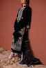 Black Embroidered Velvet Salwar Kameez (3-Piece) - Image 3
