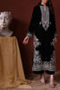 Black Embroidered Velvet Salwar Kameez (3-Piece) - Image 5